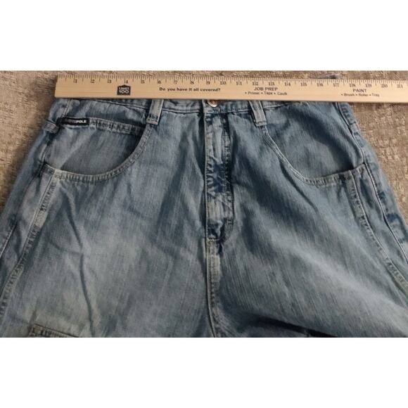 Vintage Southpole Baggy Jeans Size 38 Distressed Pockets Patchwork Rare - Picture 5 of 15